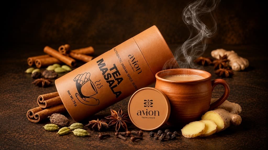 Warm Steaming Masala Chai Close-up